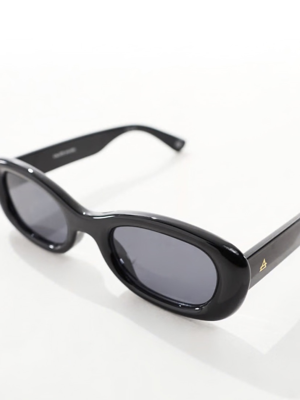 AIRE Calisto Black 49mm Small Oval Unisex Sunglasses